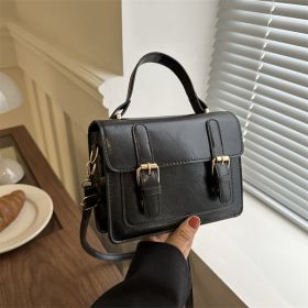 Crossbody Bag High-grade Shoulder Handbag (Option: Black)