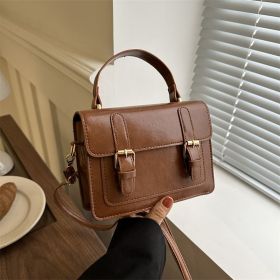 Crossbody Bag High-grade Shoulder Handbag (Option: Light Brown)