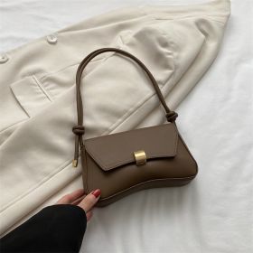 Women's Fashion Bags New Minority Simple Shoulder Bag (Option: Brown)